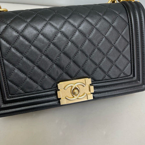 Chanel Quilted Medium Boy Flap Calfskin Black