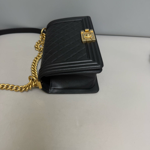 Chanel Quilted Medium Boy Flap Calfskin Black