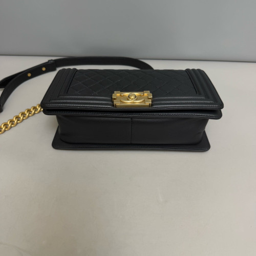 Chanel Quilted Medium Boy Flap Calfskin Black