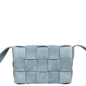 Bottega Veneta Classic Cassette Crossbody Bag Denim Blue