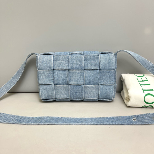 Bottega Veneta Classic Cassette Crossbody Bag Denim Blue