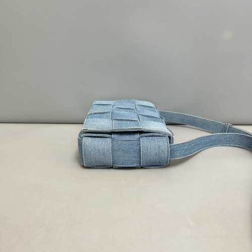 Bottega Veneta Classic Cassette Crossbody Bag Denim Blue