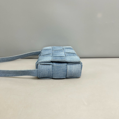 Bottega Veneta Classic Cassette Crossbody Bag Denim Blue