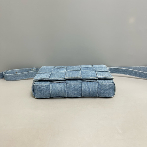 Bottega Veneta Classic Cassette Crossbody Bag Denim Blue
