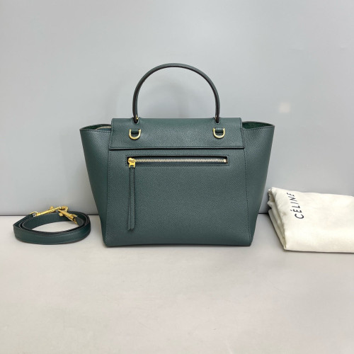 Celine Micro Belt Bag Grained Calfskin Dark Green