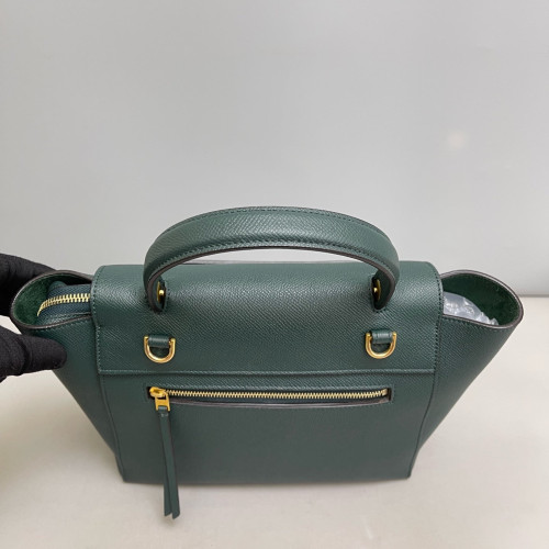 Celine Micro Belt Bag Grained Calfskin Dark Green