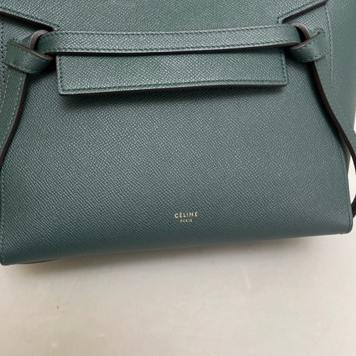 Celine Micro Belt Bag Grained Calfskin Dark Green