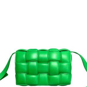 Bottega Veneta Small Padded Cassette Crossbody Bag Calfskin Intrecciato Green