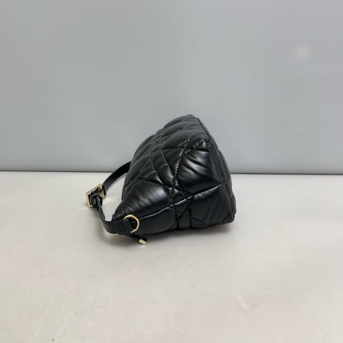 Dior Cannage Stitch Diortravel Nomad Pouch Calfskin Black