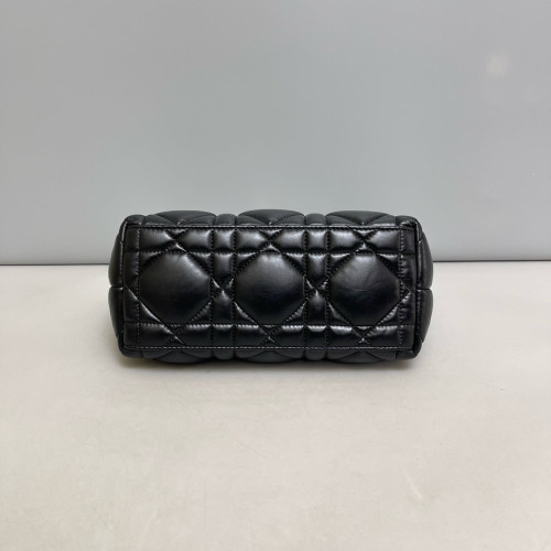 Dior Cannage Stitch Diortravel Nomad Pouch Calfskin Black