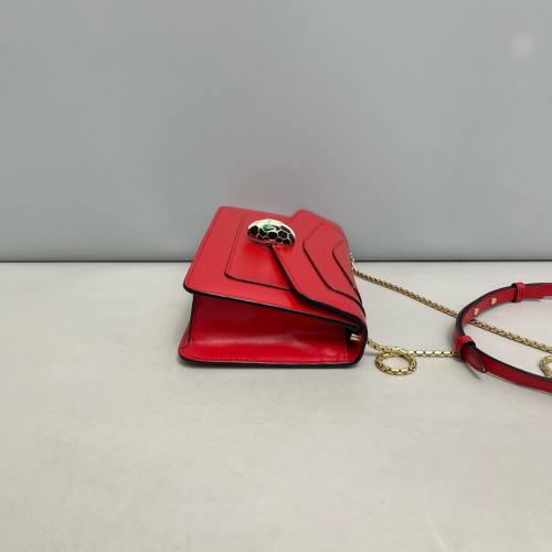 Bvlgari Medium Serpenti Forever Shoulder Bag Calfskin Red