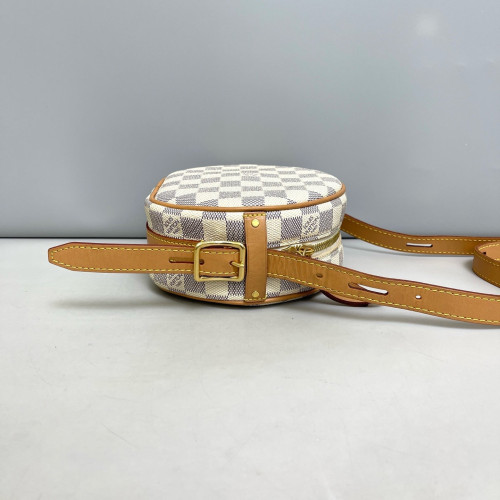Louis Vuitton Boite Chapeau Souple PM Damier Azur White