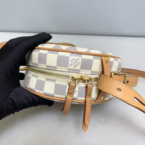 Louis Vuitton Boite Chapeau Souple PM Damier Azur White