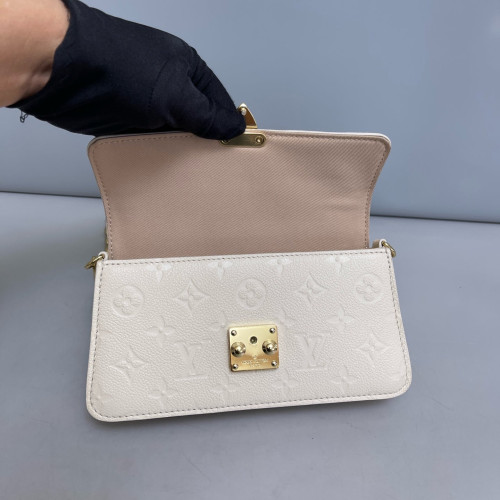 Louis Vuitton Metis Wallet On Chain Monogram Empreinte White