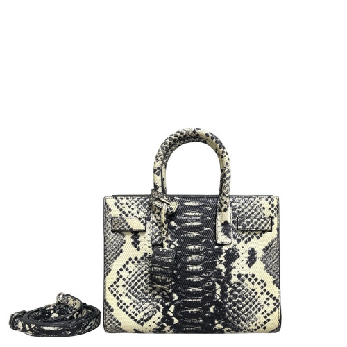 Yves Saint Laurent Nano Sac De Jour Python Black Beige