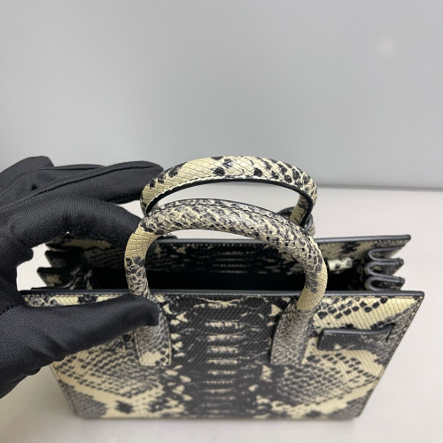 Yves Saint Laurent Nano Sac De Jour Python Black Beige