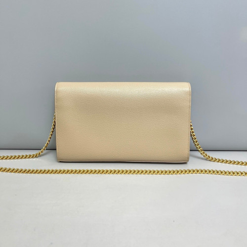 Yves Saint Laurent Small Classic Kate Caviar Natural Tan
