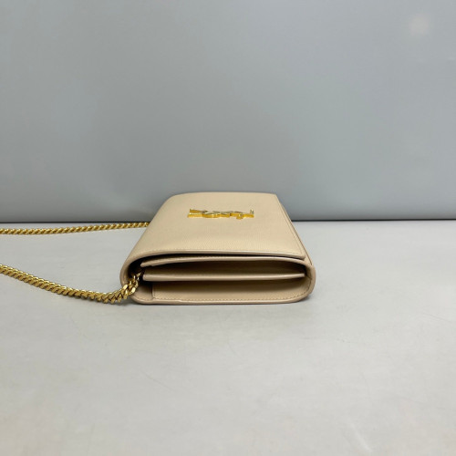 Yves Saint Laurent Small Classic Kate Caviar Natural Tan