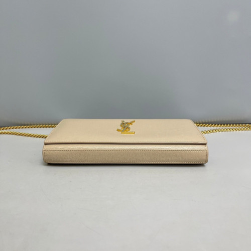 Yves Saint Laurent Small Classic Kate Caviar Natural Tan