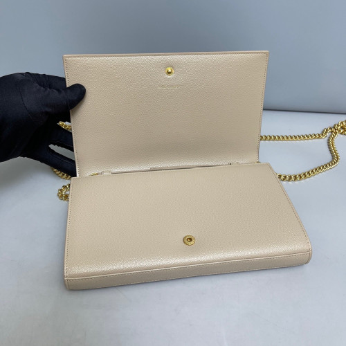 Yves Saint Laurent Small Classic Kate Caviar Natural Tan