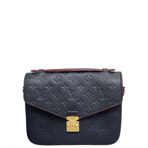 Louis Vuitton Pochette Metis Monogram Empreinte Navy Blue Red
