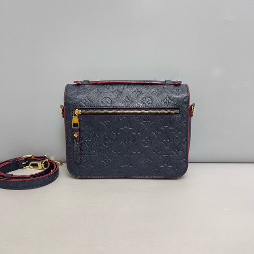 Louis Vuitton Pochette Metis Monogram Empreinte Navy Blue Red