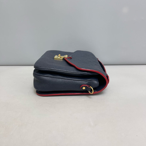 Louis Vuitton Pochette Metis Monogram Empreinte Navy Blue Red