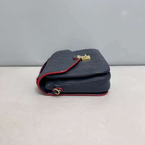 Louis Vuitton Pochette Metis Monogram Empreinte Navy Blue Red