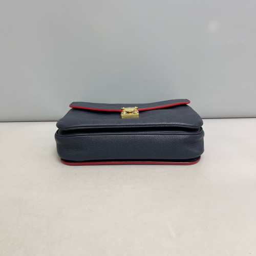 Louis Vuitton Pochette Metis Monogram Empreinte Navy Blue Red