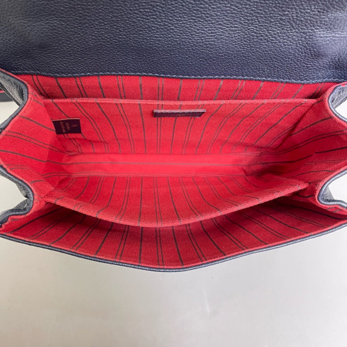 Louis Vuitton Pochette Metis Monogram Empreinte Navy Blue Red