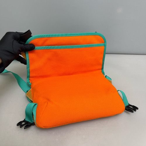 Loewe Crossbody Bag Canvas Calfskin Purple Orange Blue