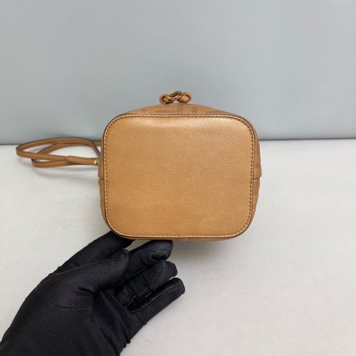 Fendi Mini Mon Tresor Bucket Embossed FF Calfskin Tan