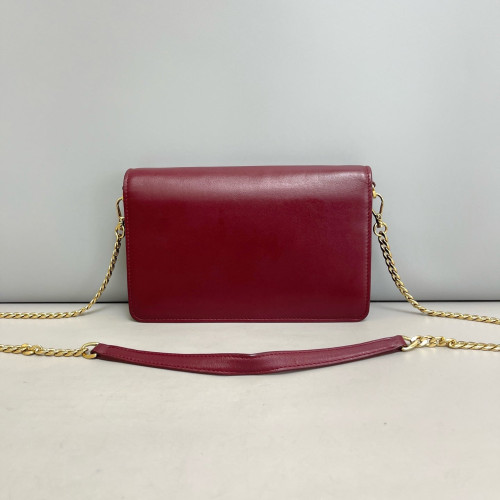 Miu Miu Strass Crossbody Bag Calfskin Burgundy