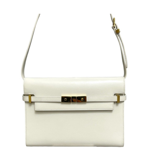 Yves Saint Laurent Medium Manhattan Shoulder Bag Smooth Calfskin Beige
