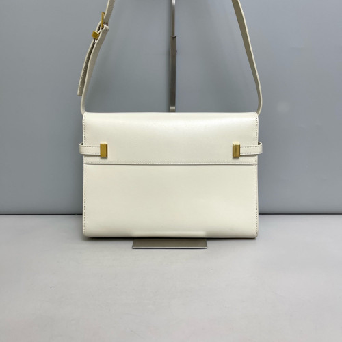 Yves Saint Laurent Medium Manhattan Shoulder Bag Smooth Calfskin Beige