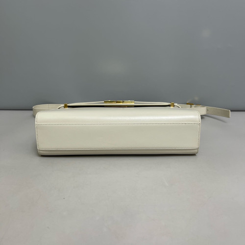 Yves Saint Laurent Medium Manhattan Shoulder Bag Smooth Calfskin Beige