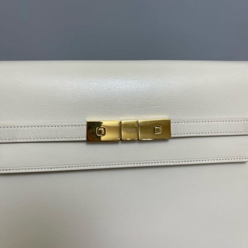 Yves Saint Laurent Medium Manhattan Shoulder Bag Smooth Calfskin Beige