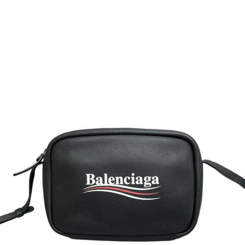 Balenciaga Camera Case Calfskin Black