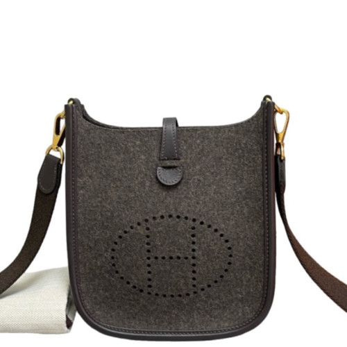 Hermes Mini Evelyne Wool Felt 46 Ebene Hermes Mini Evelyne Wool Felt 46 Ebene