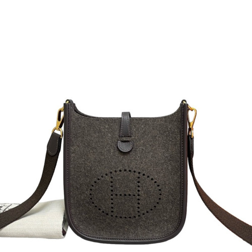 Hermes Mini Evelyne Wool Felt 46 Ebene Hermes Mini Evelyne Wool Felt 46 Ebene