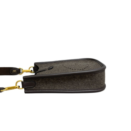 Hermes Mini Evelyne Wool Felt 46 Ebene Hermes Mini Evelyne Wool Felt 46 Ebene