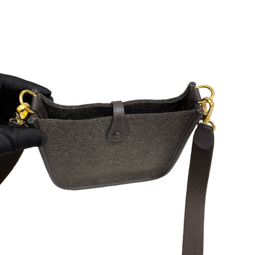 Hermes Mini Evelyne Wool Felt 46 Ebene Hermes Mini Evelyne Wool Felt 46 Ebene