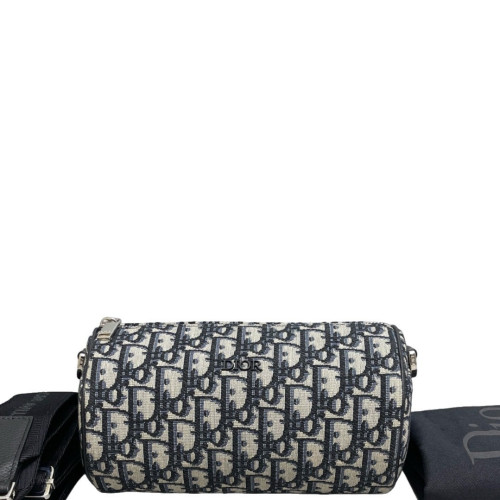 Dior Roller Messenger Bag Oblique Black Beige Navy