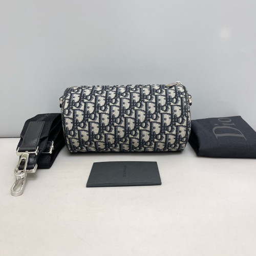 Dior Roller Messenger Bag Oblique Black Beige Navy