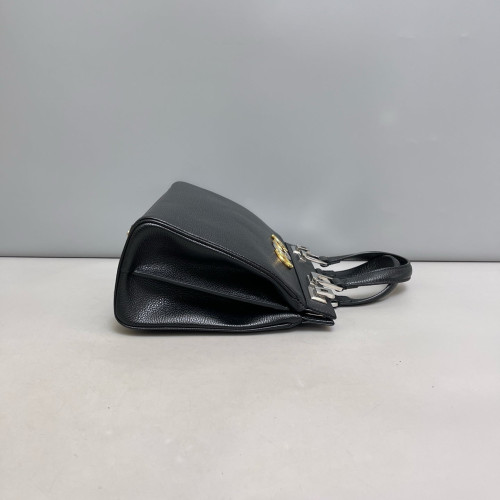 Gucci Small Zumi Top Handle Bag Grained Calfskin Black