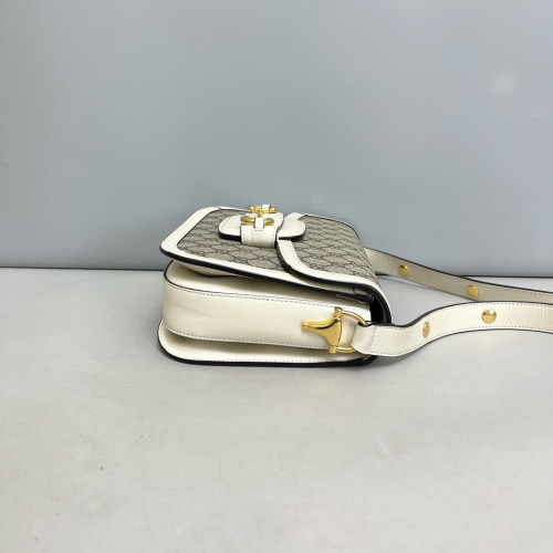 Gucci Medium Horsebit 1955 GG Supreme Monogram White