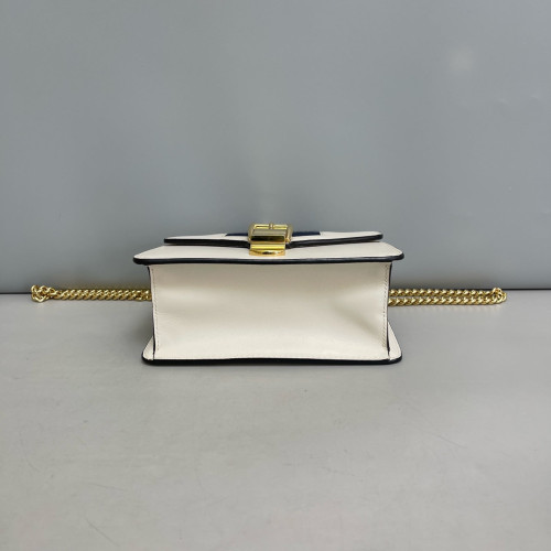 Gucci Mini Sylvie Shoulder Bag Calfskin White