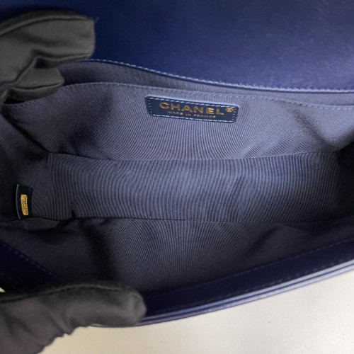 Chanel Quilted Medium Boy Flap Calfskin Blue