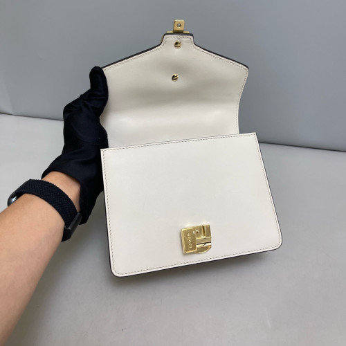 Gucci Web Mini Sylvie Shoulder Bag Calfskin White