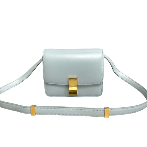 Celine Small Classic Box Smooth Calfskin Dusty Blue